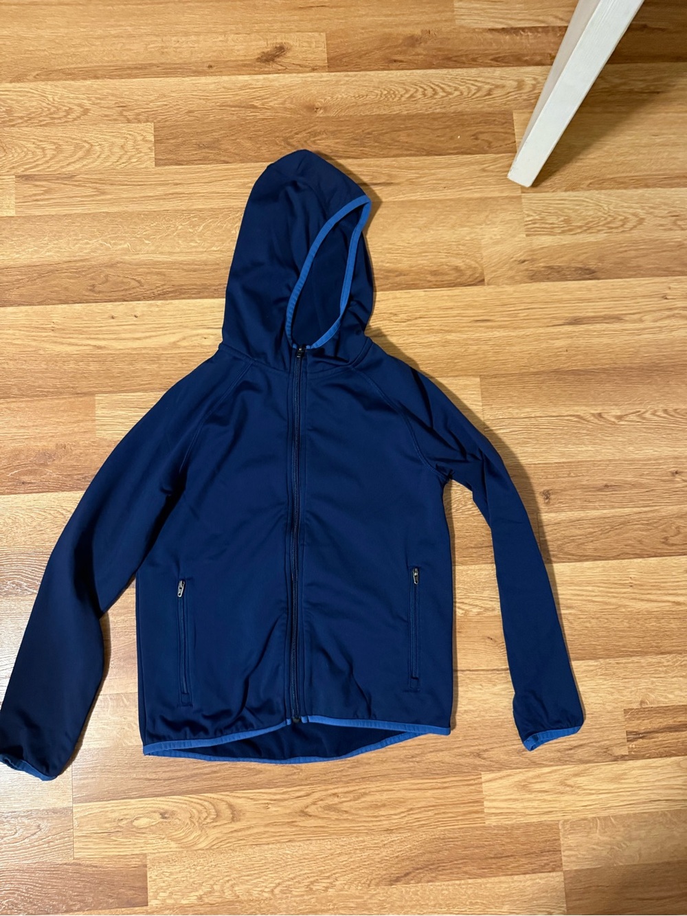 Hanna Andersson Kids Navy Blue Hooded Zip-Up
